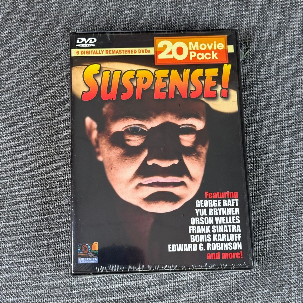 Mill Creek Suspense 20 Movie Pack 6 DVD Set Remastered - NEW SEALED